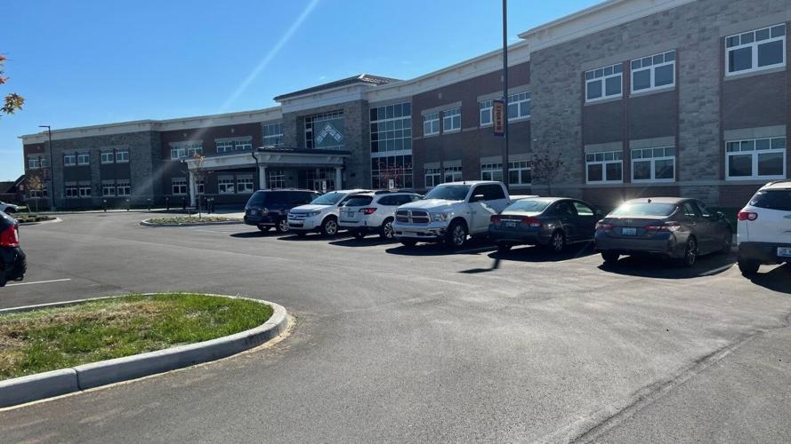 Outside the new Bardstown Elementary School