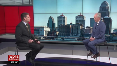 Louisville Mayor Greg Fischer speaks with WDRB News' Chris Sutter 5/18/21