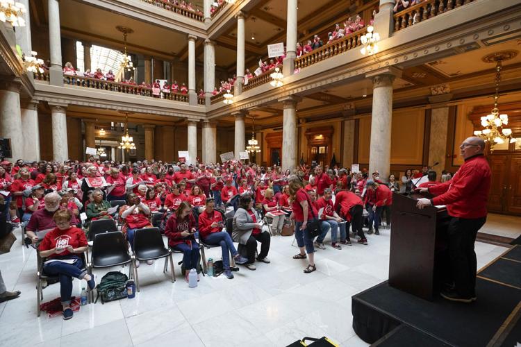 Indiana Budget Indiana Budget - Teacher rally - AP 4-13-2023 2