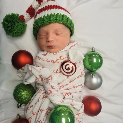 Baptist Health Hardin newborn dressed in festive outfit