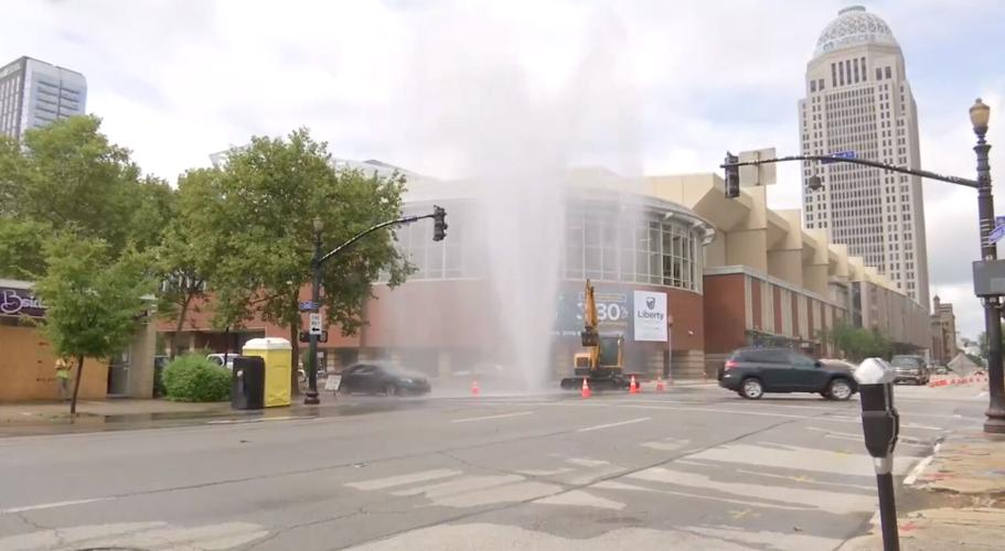 Water main break - S. 2nd Street and W. Market Street - Aug. 4, 2020