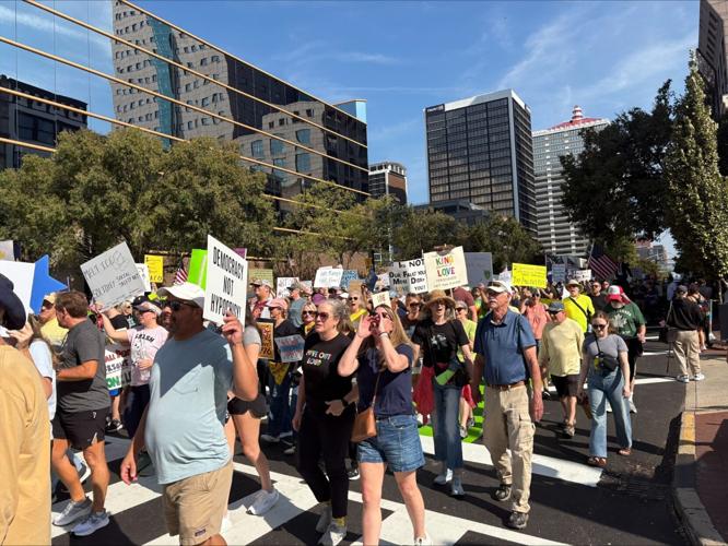 No kings protest in downtown Louisville - 10.18.25