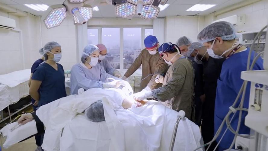 Kirill Tereshin during surgery to remove implants