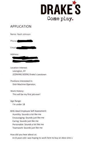 8-year-old Nash Johnson's resume