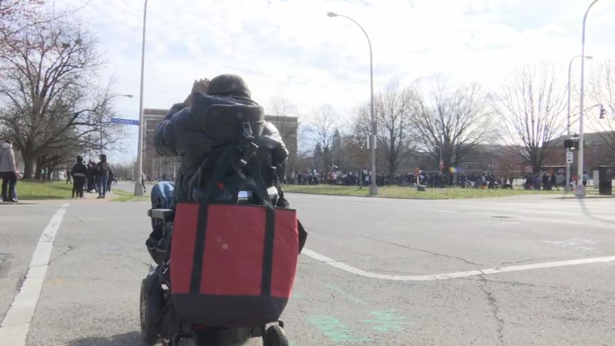 Protesters march through Louisville, Ky., on Saturday, March 13, 2021