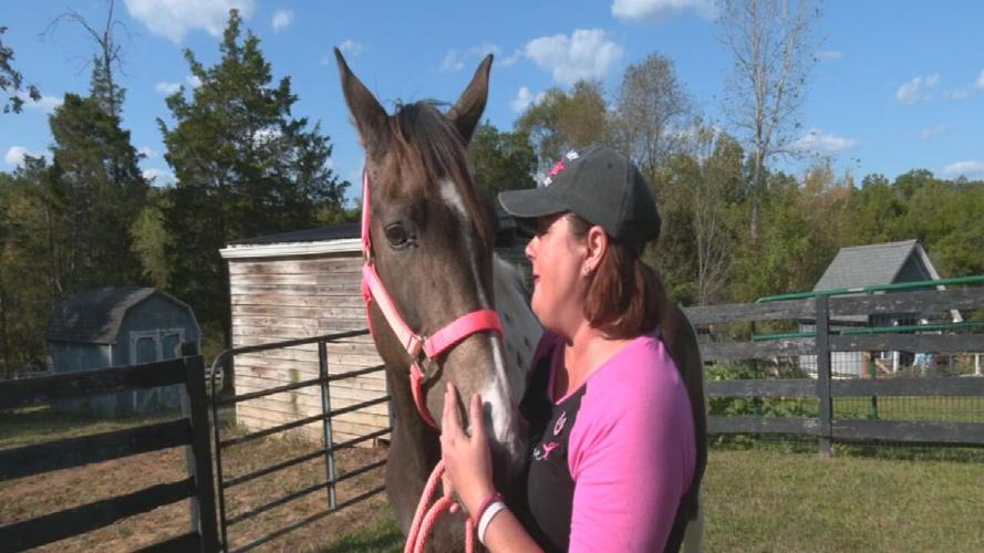 Tracy Bandy near horse