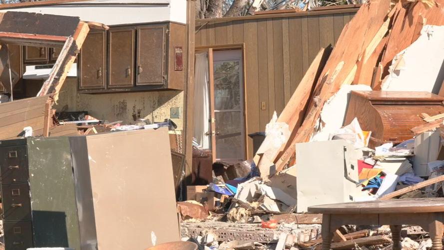 Homes damaged in Bowling Green after weekend tornado, image from Dec. 13, 2021
