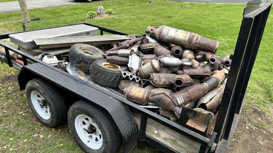 Stolen catalytic converters recovered by LMPD on May 1, 2023