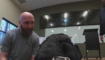 Former Carmel police officer Teddy Gauthier given therapy dog by Hero Family Outreach