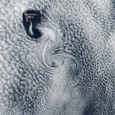 CRAZY CLOUDS: Von Karman vortices spotted on Guadalupe Island