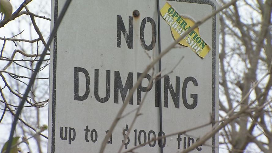 "No Dumping" sign