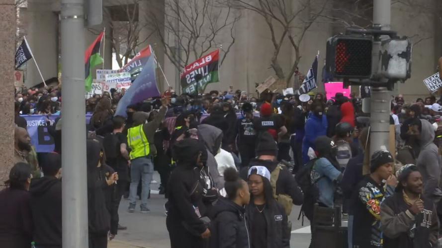 Protesters march through Louisville, Ky., on Saturday, March 13, 2021