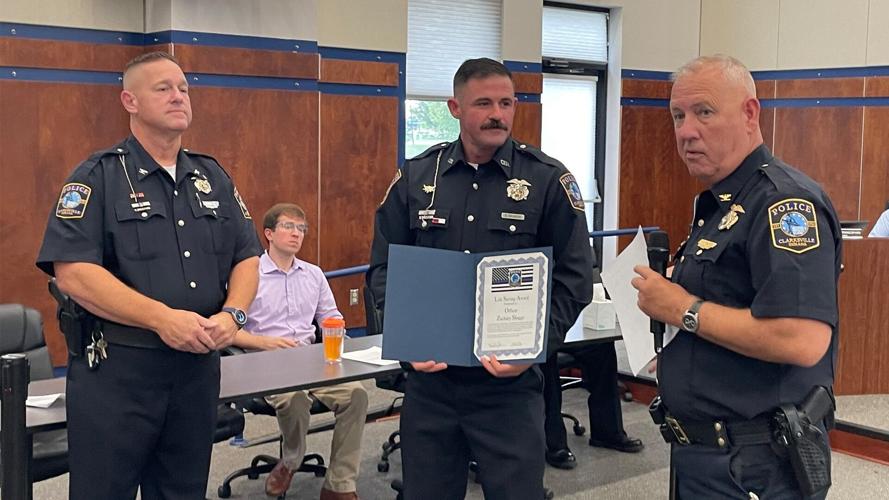 CPD Officer Skaggs receives Life Saving Award - 8.2.23