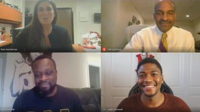 Justin Cornwel Zooms with Crosby Middle