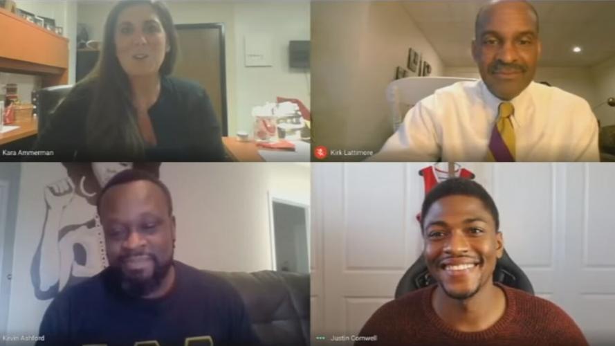 Justin Cornwel Zooms with Crosby Middle