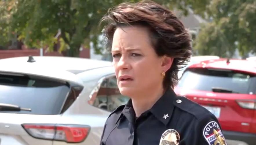 Erika Shields at news briefing on July 22, 2021