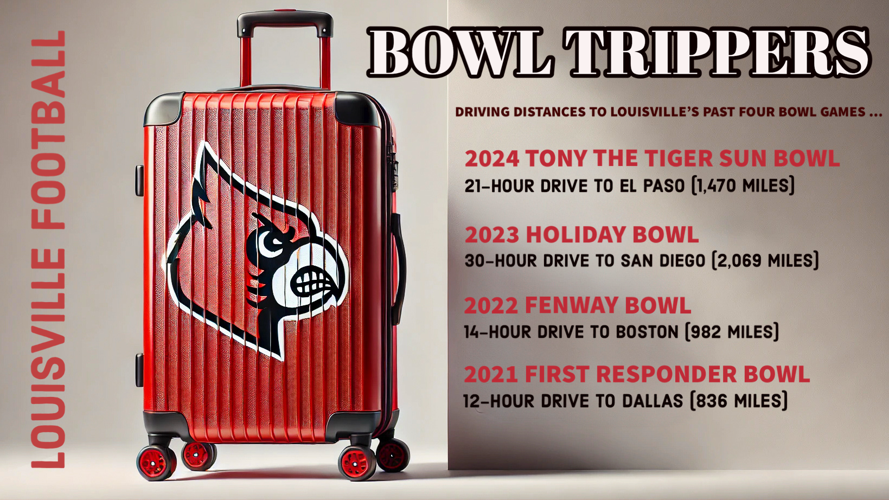 Louisville football suitcase