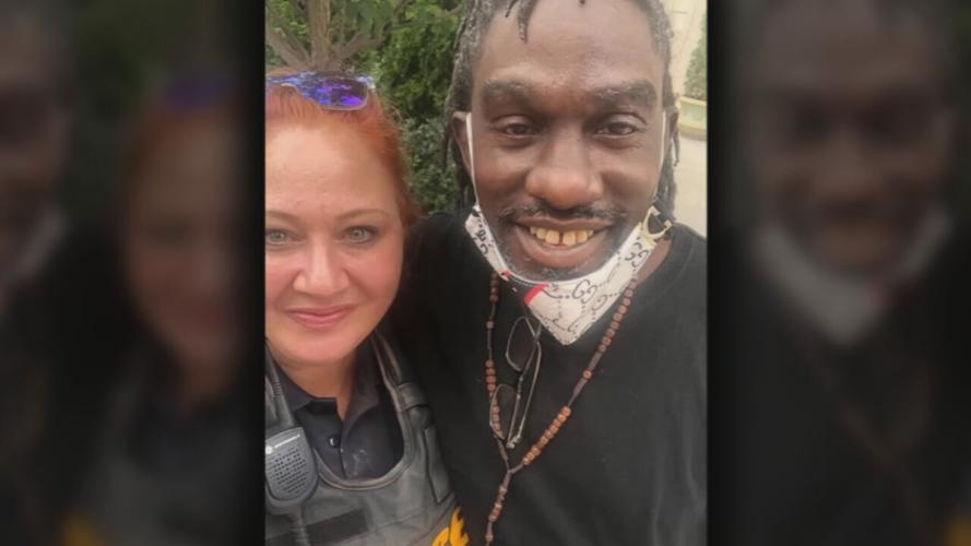 LMPD Sgt. Christina Beaven, left, and Charles Smith
