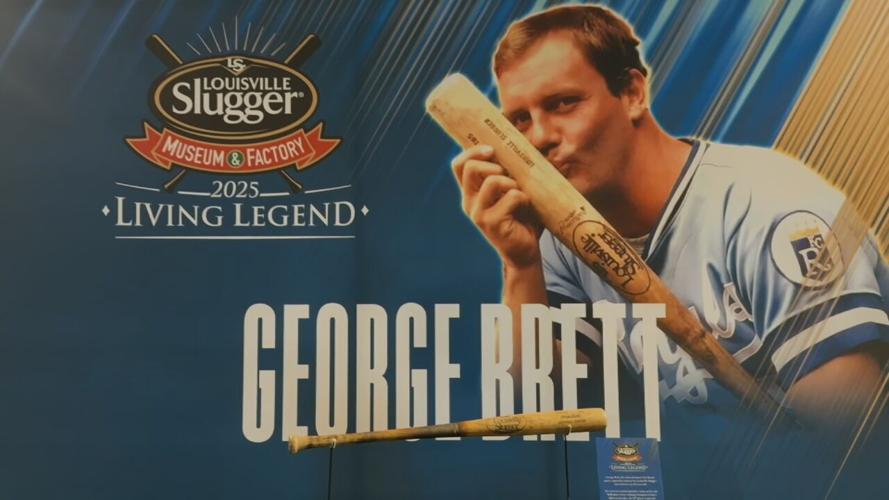 George Brett's "pine tar" bat on display at Louisville Slugger Museum