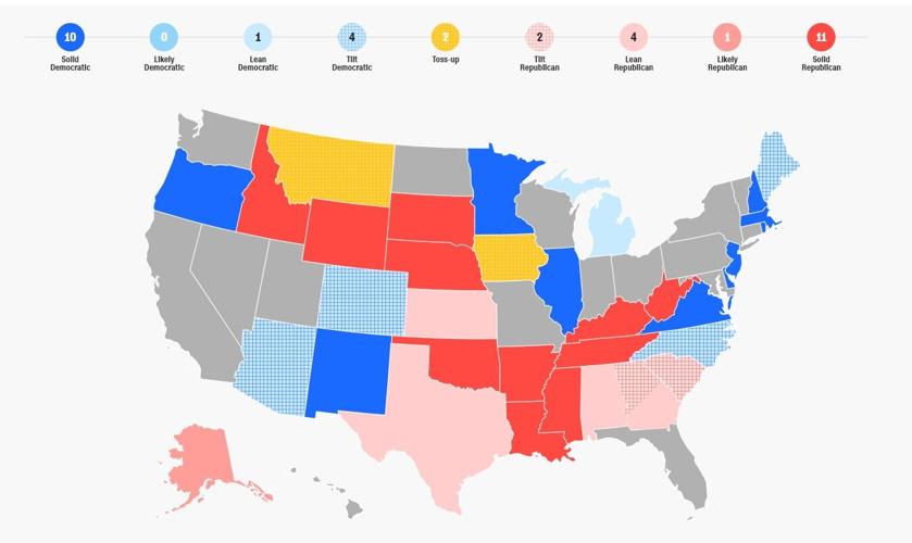 Senate election map 2020