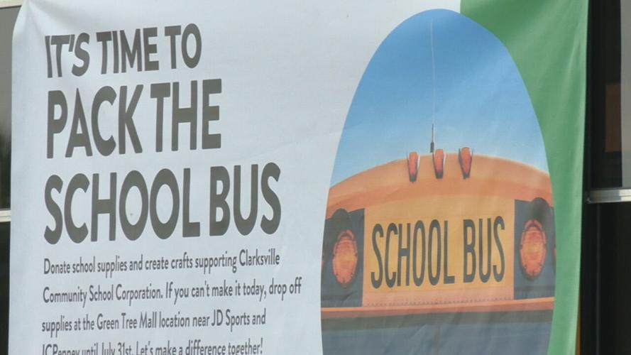 Clarksville Community Schools pack the bus event flyer