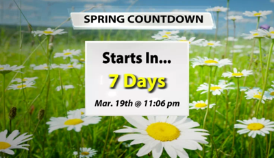 7 DAYS! Spring Is Only A Week Away, But What Causes The Seasons?