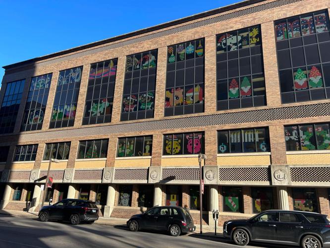 UofL Health decorates building with Post-It notes