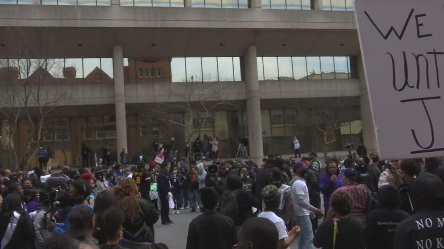 Protesters march through Louisville, Ky., on Saturday, March 13, 2021