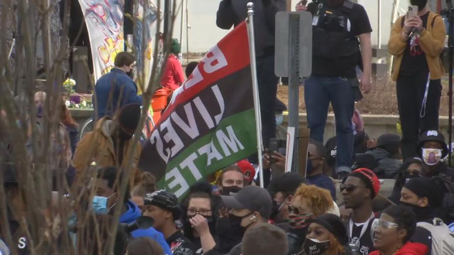 Protesters march through Louisville, Ky., on Saturday, March 13, 2021
