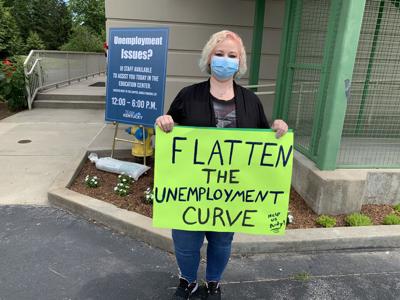 Misty Gaitan Lexington unemployment rally