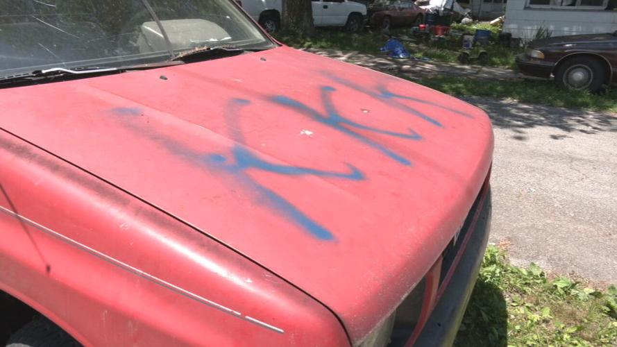 Vandalism at the Campbellsburg, Indiana, home of Brenda Wheat