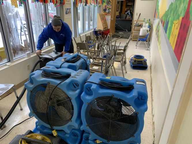 Workers cleaning up Hope Southern Indiana