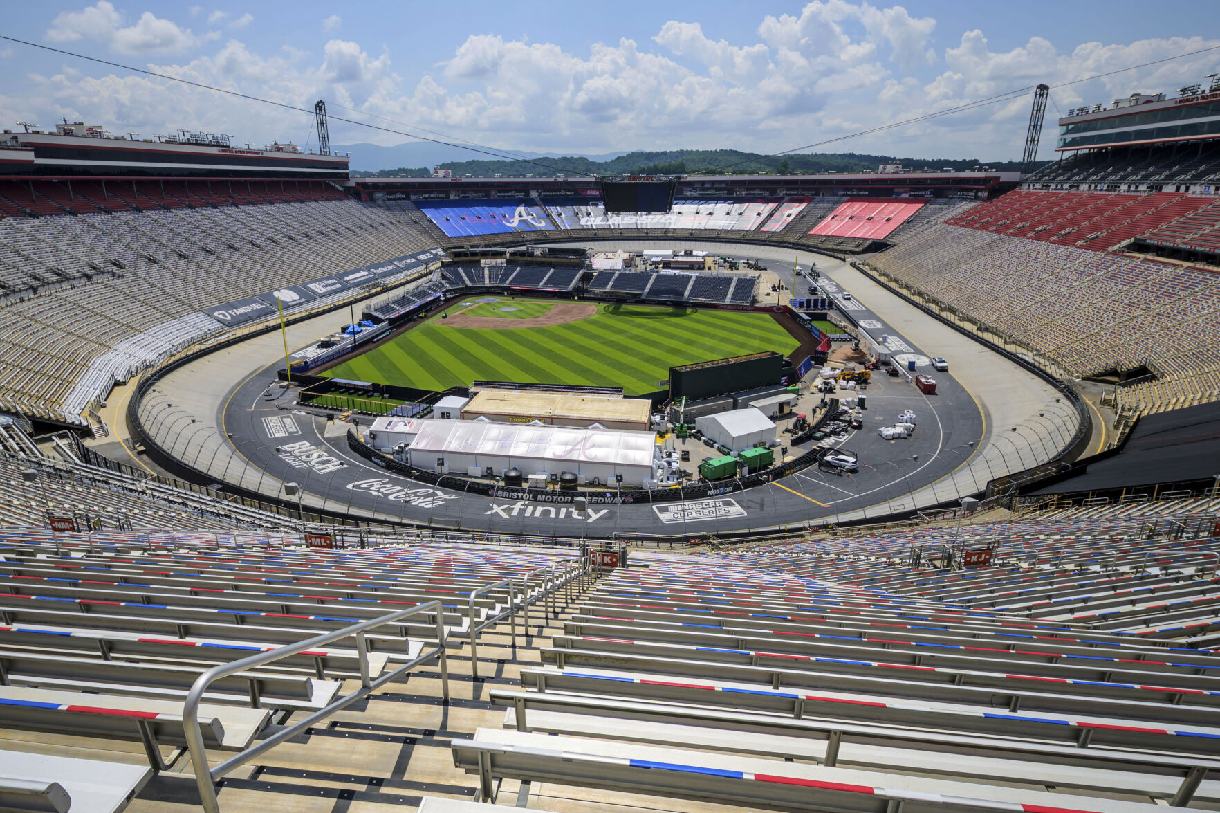 A baseball field in a racetrack? MLB's Speedway Classic makes history ...