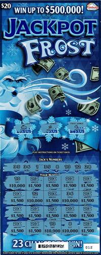 Winning Jackpot Frost Lottery Ticket
