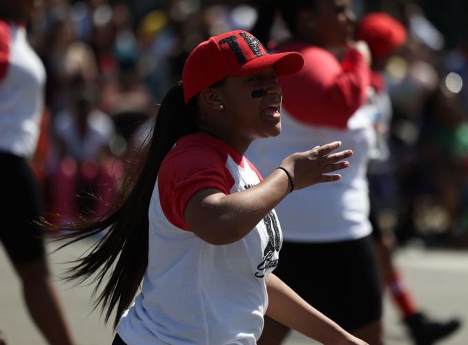 Marcher at 2022 Pegasus Parade