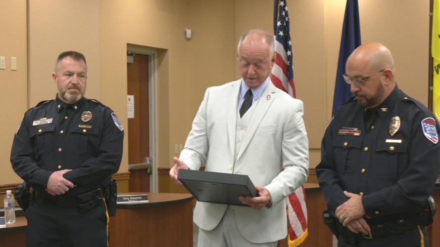Jeffersonville police swearing-in ceremony for new chief, assistant chief