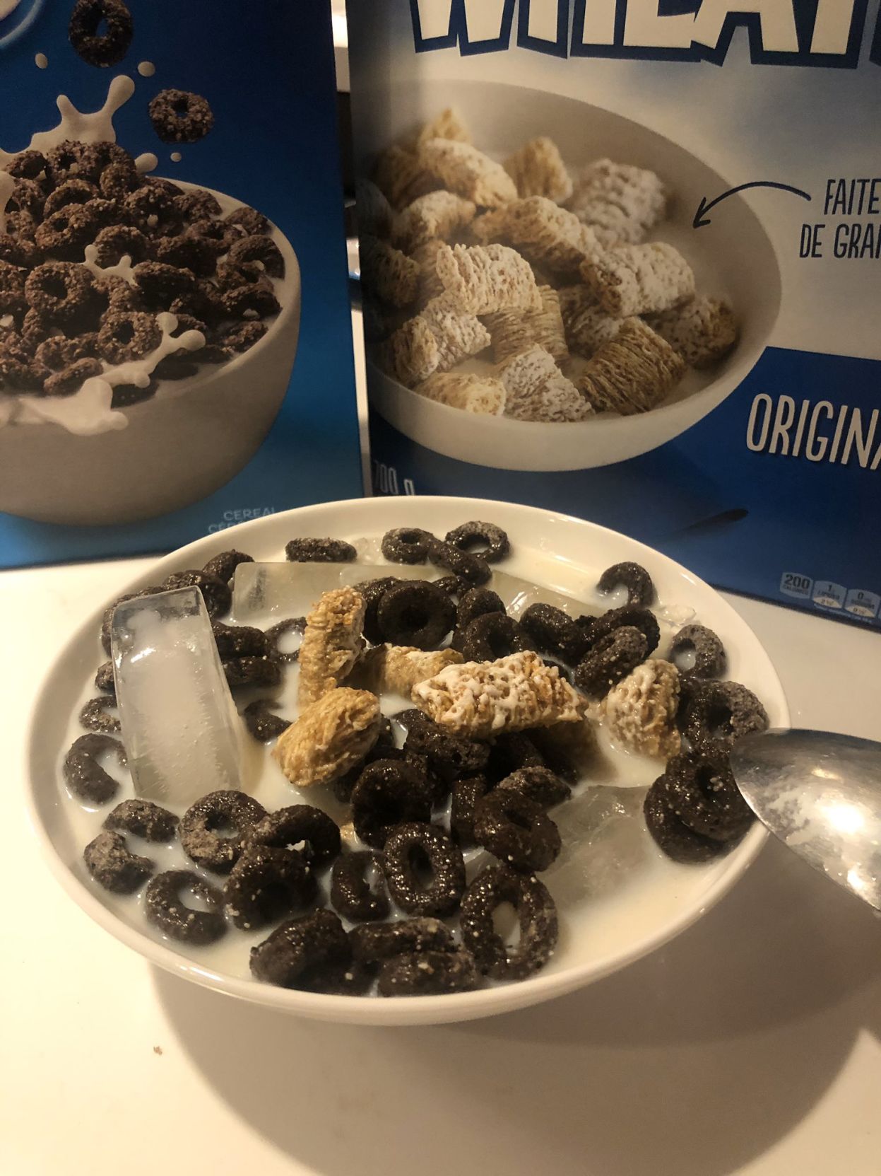 Cereal with Ice Cubes