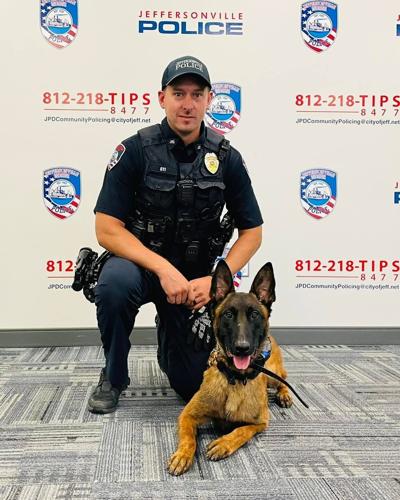 New Jeffersonville Police K-9 Lobo with Officer Happel - 7.25.24