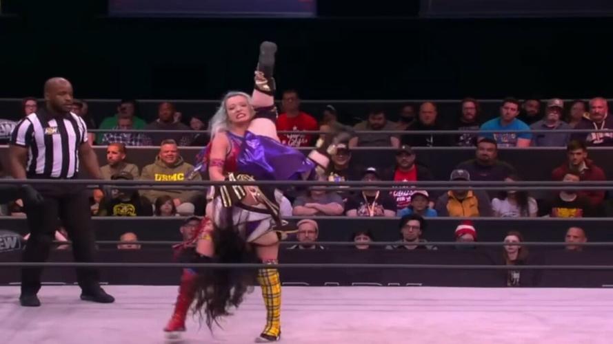 Billie Starks wrestling on AEW Dark
