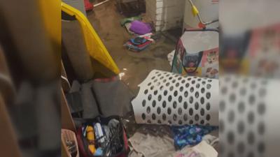 MSD sewage water backs up