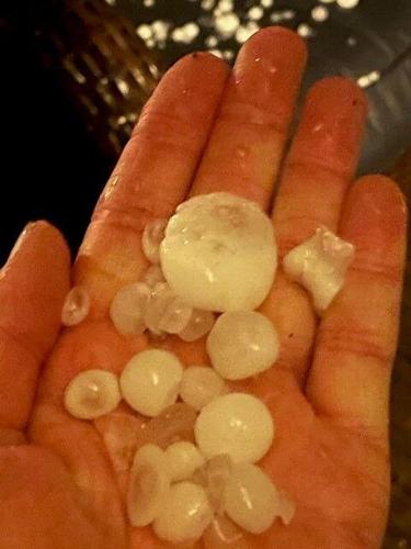 Handful of hail