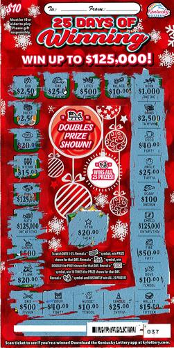 Kentucky Lottery Ticket $125,000