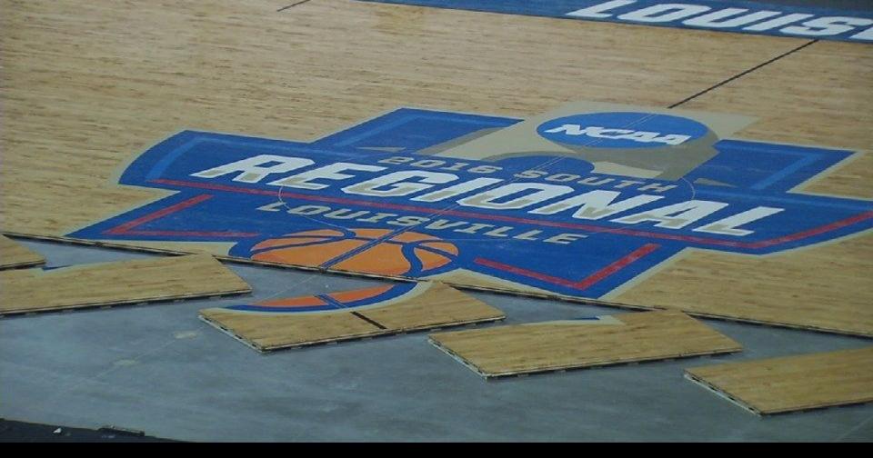 KFC Yum! Center gets new NCAA hardwood for tournament time News