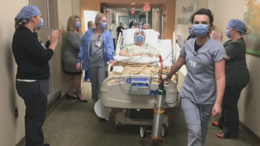 Norton Women and Children's staff cheer on man recovering from COVID-19