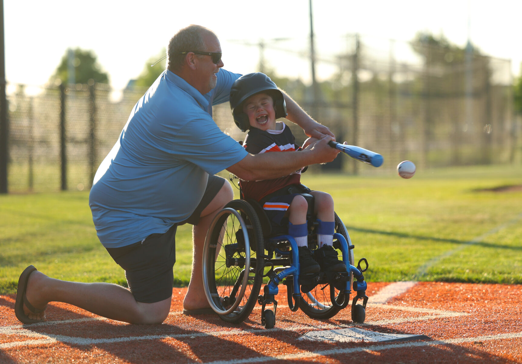Clarksville Challenger player swings at a ball in a game.JPG
