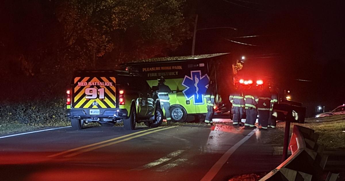 Wdrb Exploding Tree Ambulance crashes into tree early Monday in south Louisville | Local ...