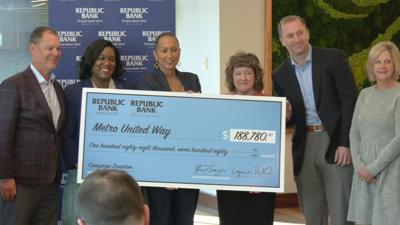 Republic Bank Metro United Way donation 2-15-24