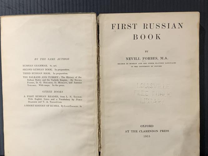 BOOKS RETURNED TO LFPL 100 YEARS LATER  First Russian Book.jpg
