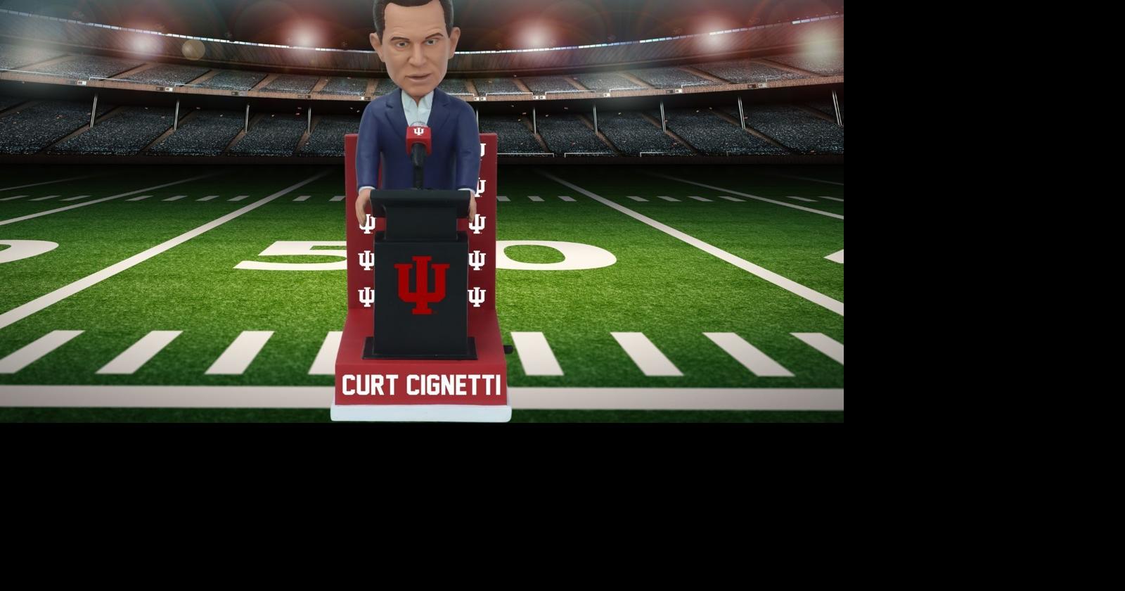 Indiana football coach Curt Cignetti gets first-ever bobblehead