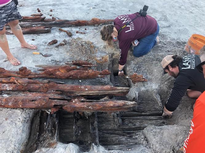 Archaeologists studying newly exposed shipwreck in Florida